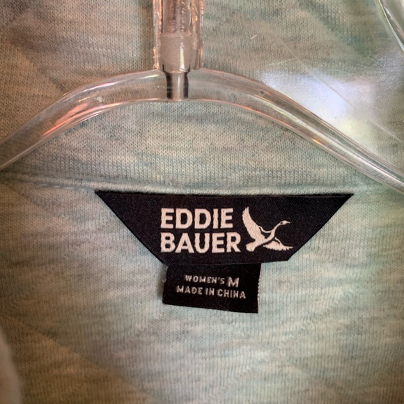 Eddie Bauer Pale Green Diamond Quilted Pullover Women’s Size M - Picture 6 of 15